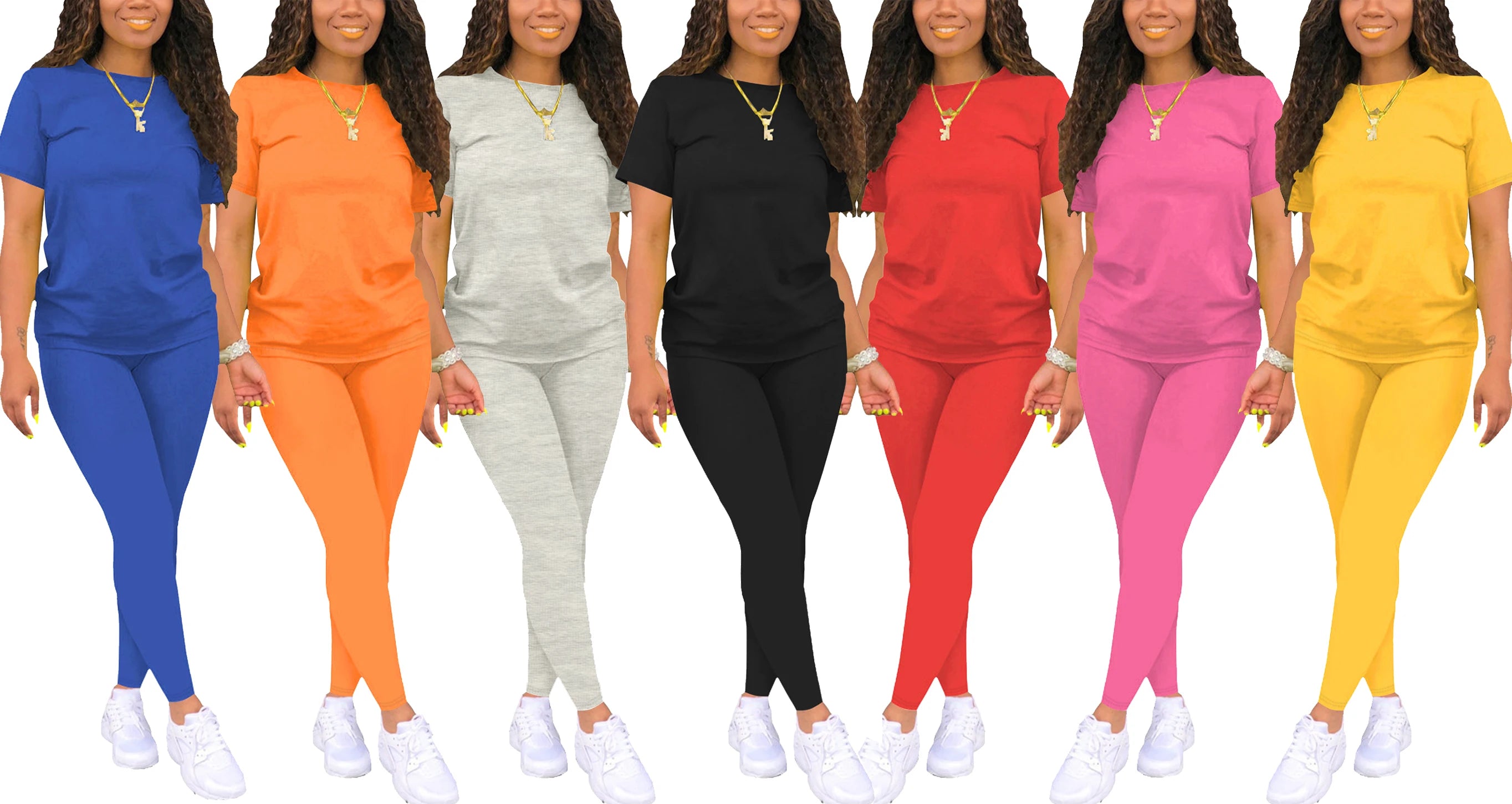 Two Piece Outfits for Women Summer Short Set 2 Piece Outfits Jogger Track Suits Sweatsuits for Women Short Sleeve