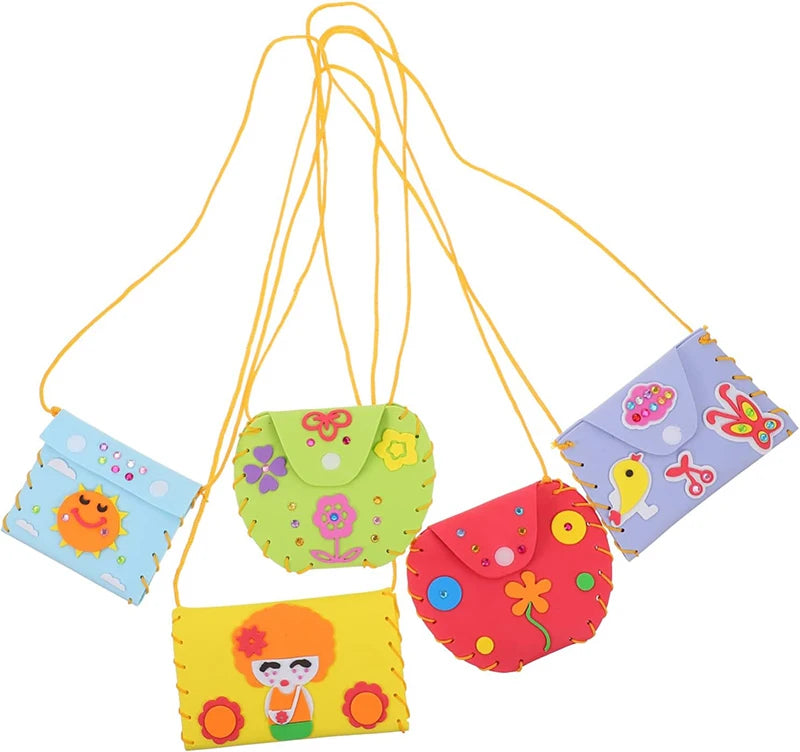 Sew Your Own Purses Sewing Bags Kit Kids Craft Girls Beginners Supplies Party Favors Group Activities Project for Preschool Gift