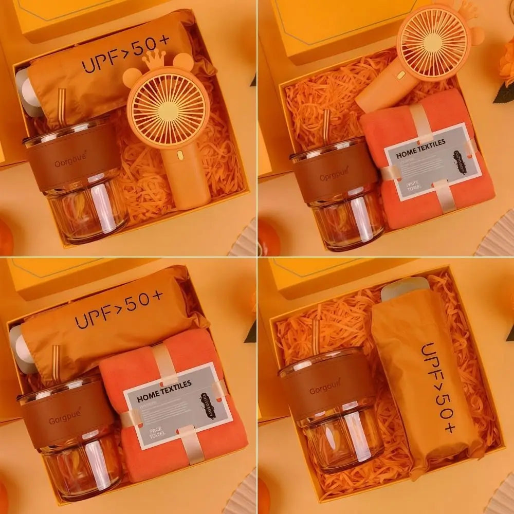 3 IN 1 Luxury personalized Gift Set- Orange