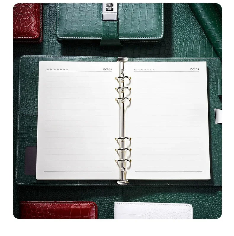 Crocodile Stripe Loose Leaf Notebook Password Book
