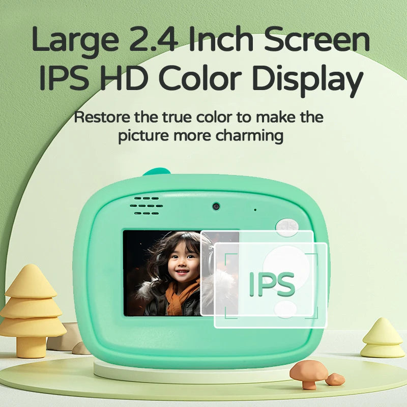 Birthday Gift Set Kids Photo Digital Camera Printer with Games Mini Digital Video Child Instant Print Camera Girl Boy Christmas