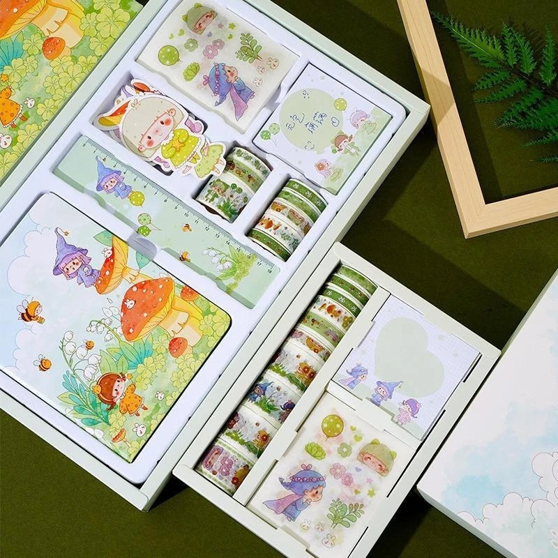 Cute Cartoon Fairy Tale Style Hand Ledger Gift Box Set