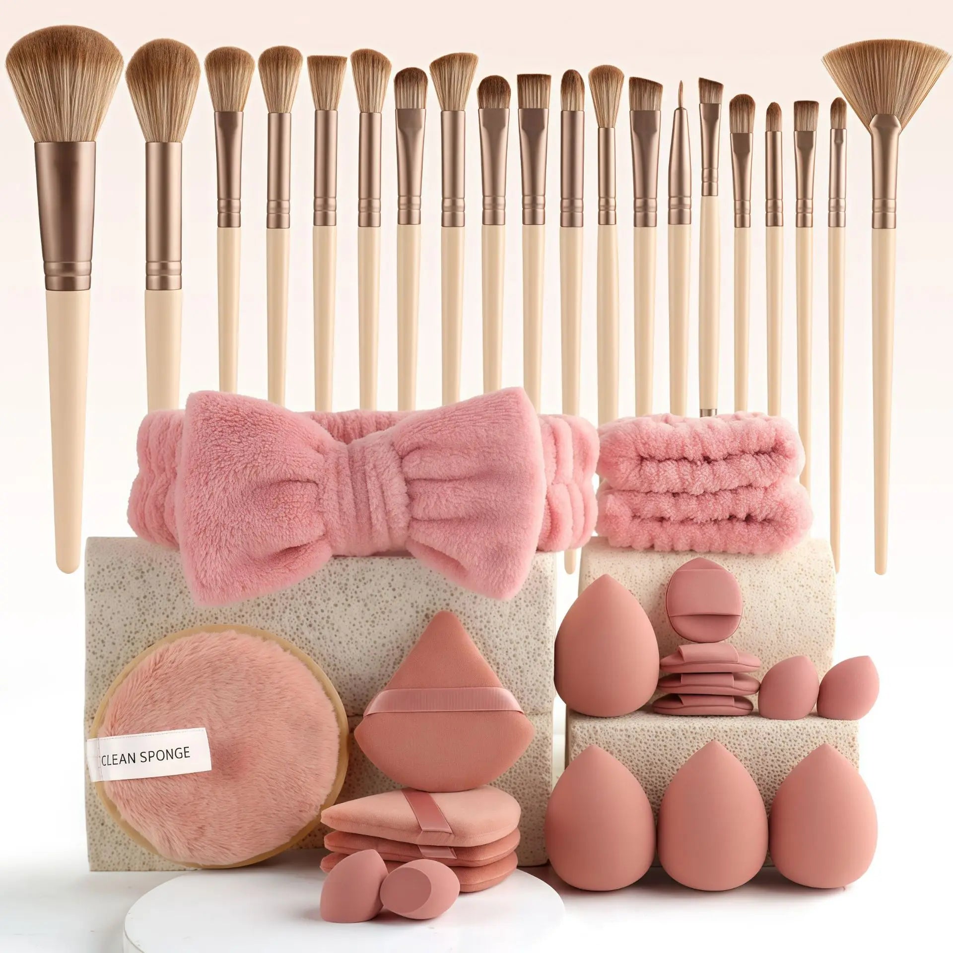 High Quality 40pcs Makeup Brush And Sponge Set