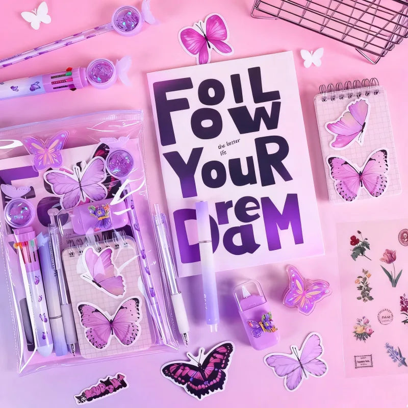 9-Pcs/Set Aesthetic Butterfly Stationery Set