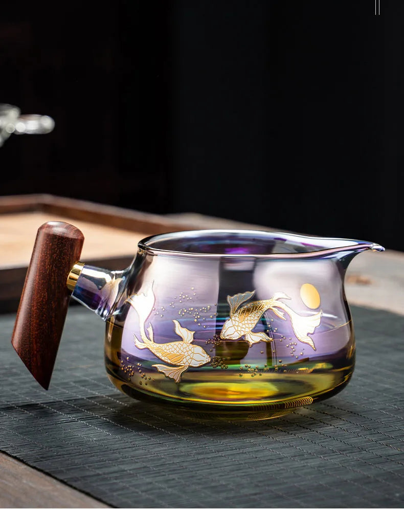 Colorful Glass Teacup Set
