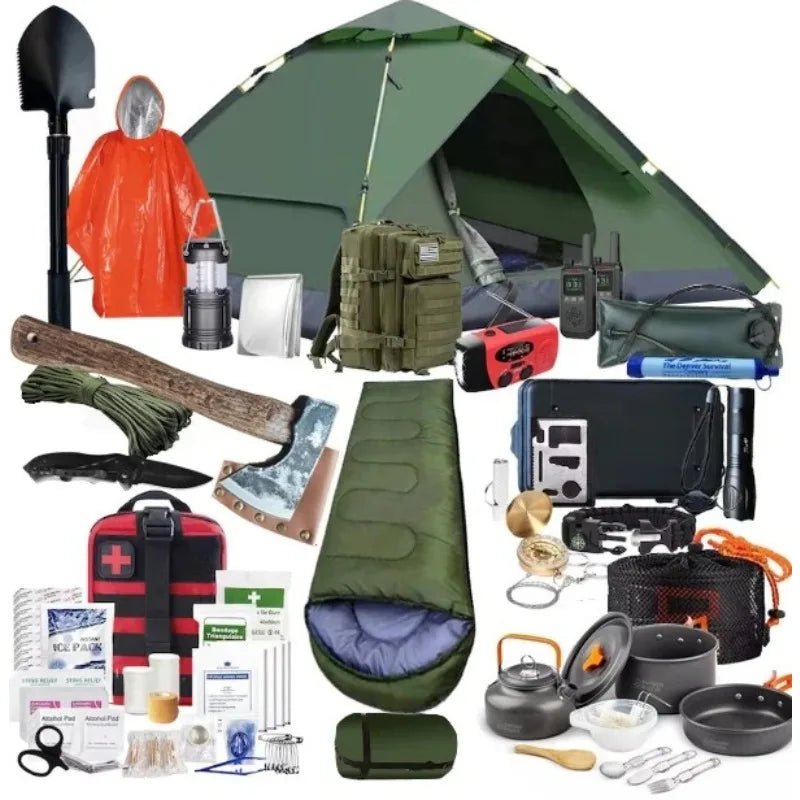 2-3 Person Professional Outdoor Survival Gear Kit Gift Set