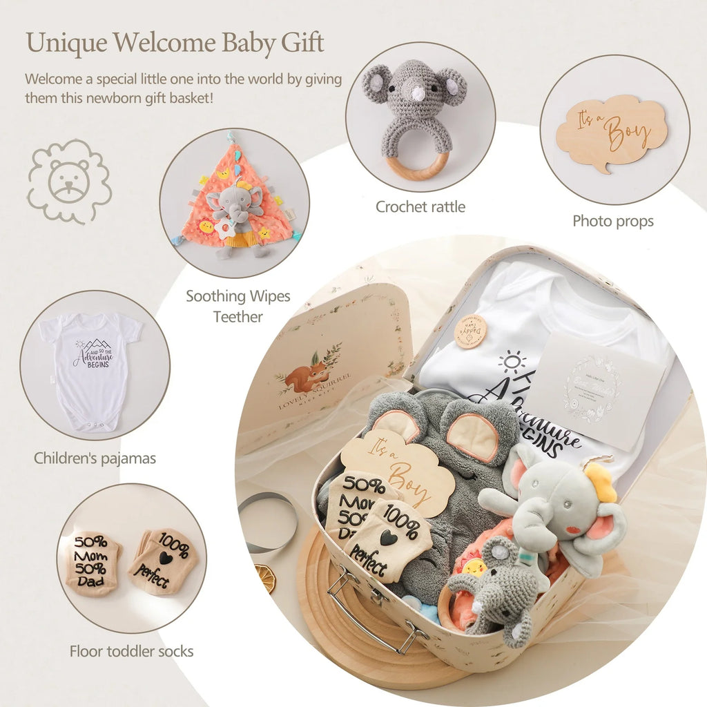 Premium Baby Girl Gift Basket Set - Perfect for Baby Shower Baby Birth, Includes Clothes, Toys & More Photography Accessories