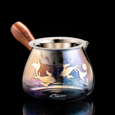 Colorful Glass Teacup Set