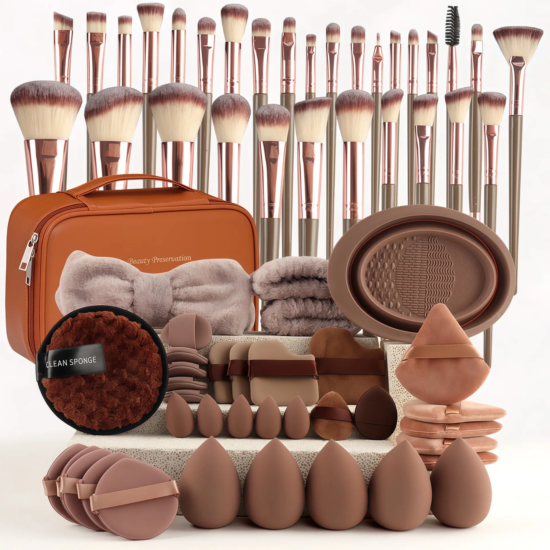 High Quality 40pcs Makeup Brush And Sponge Set