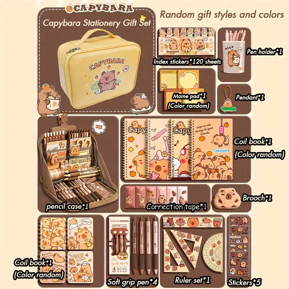 Cute Capybara Stationery Gift Set