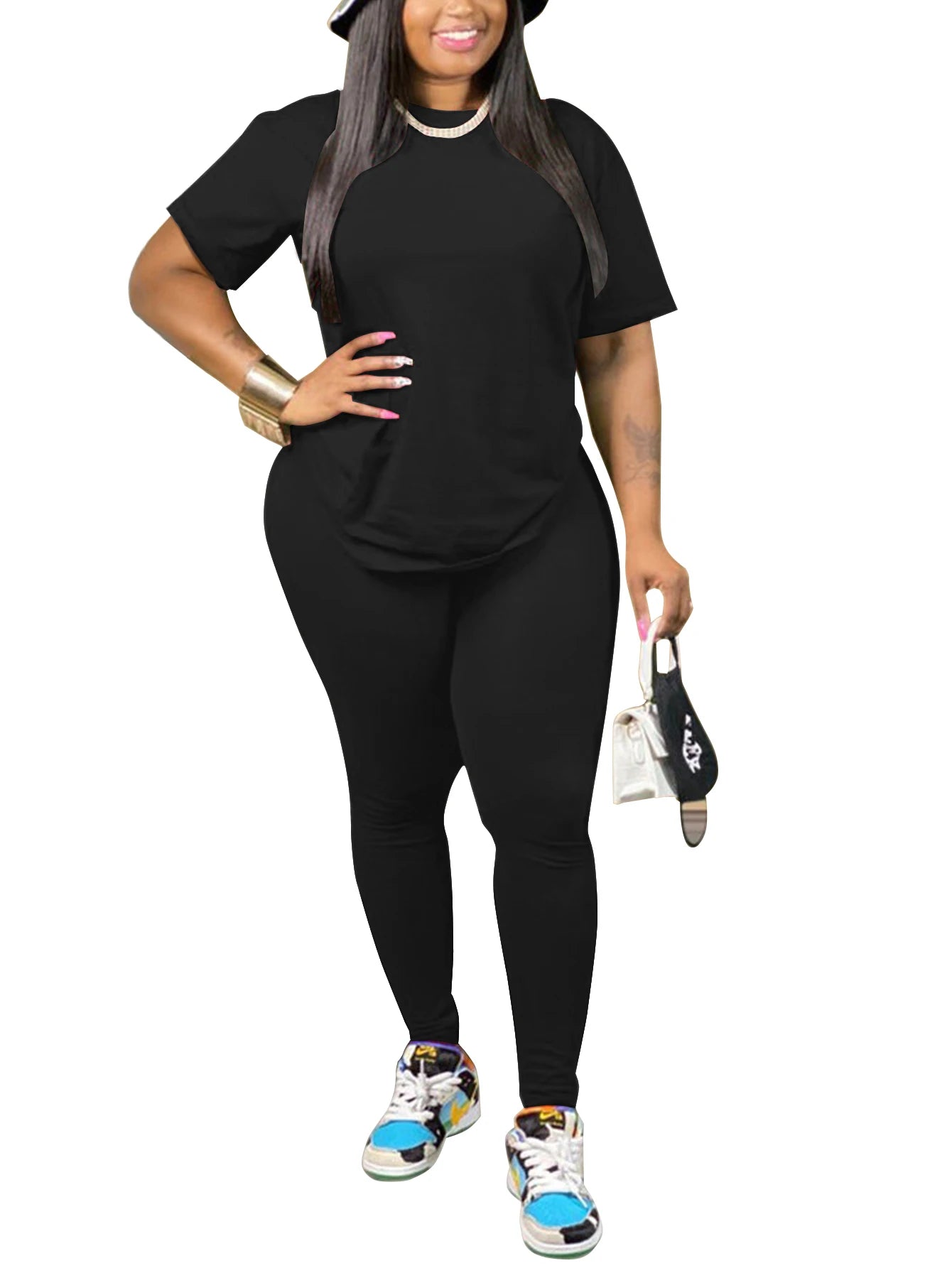 Two Piece Outfits for Women Summer Short Set 2 Piece Outfits Jogger Track Suits Sweatsuits for Women Short Sleeve