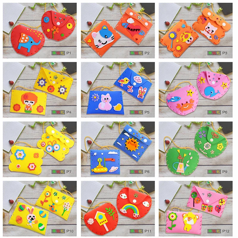 Sew Your Own Purses Sewing Bags Kit Kids Craft Girls Beginners Supplies Party Favors Group Activities Project for Preschool Gift