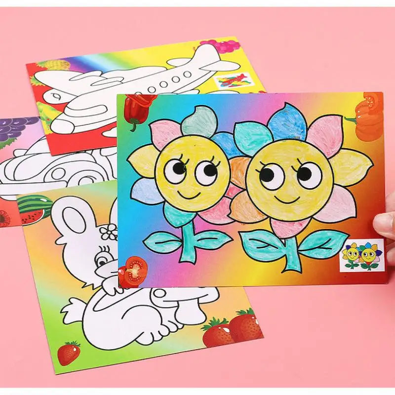 DIY Watercolor Painting Set Ideal Creative Gift for Kids Home Craft School Birthday Party Art Activities