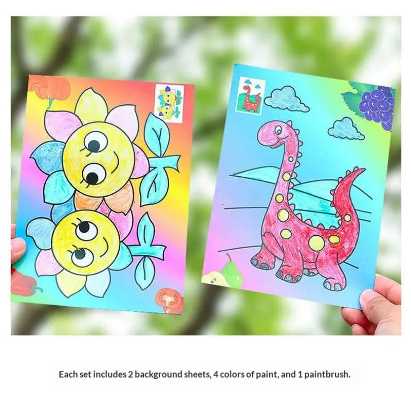 DIY Watercolor Painting Set Ideal Creative Gift for Kids Home Craft School Birthday Party Art Activities
