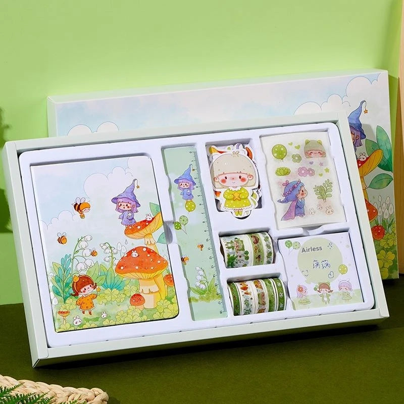 Cute Cartoon Fairy Tale Style Hand Ledger Gift Box Set