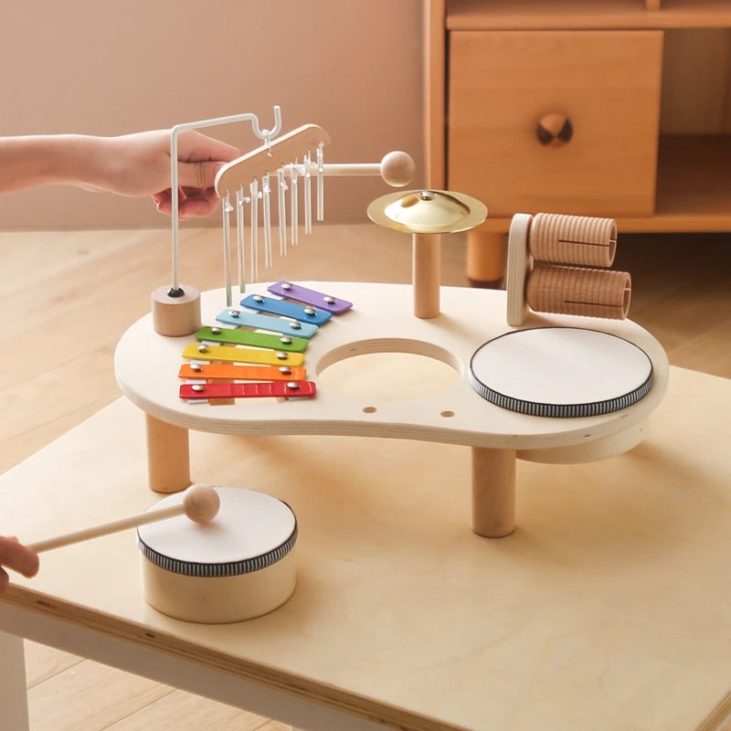 Kids Kitchen Toy Set Wooden Coffee Maker Set Simulation Cookie Maker Kit Pretend Play Educational Toy Block Educational Toy Gift