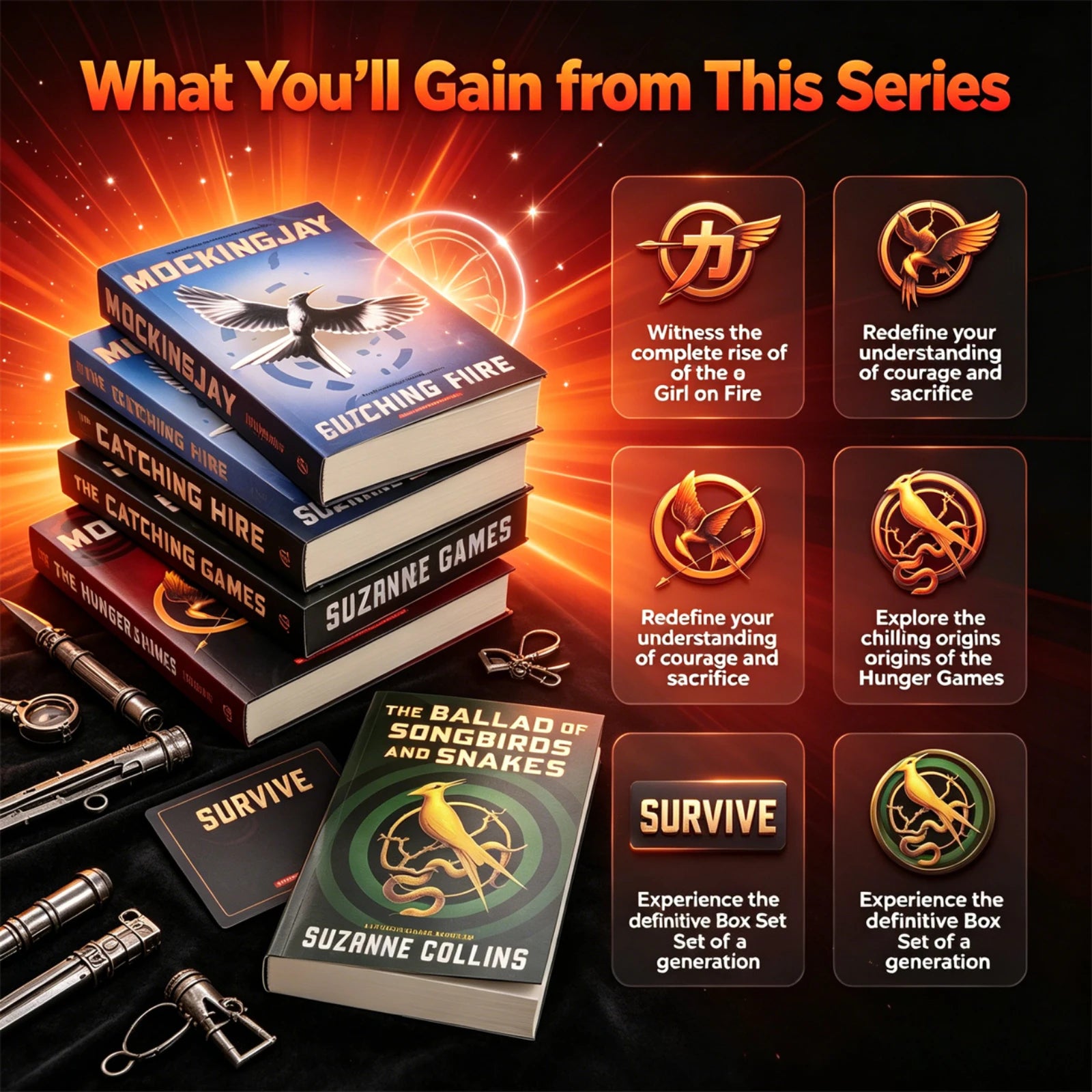 The Hunger Games 4 Books Collection Set By Suzanne Collins Fiction Novels English YA Reading Books