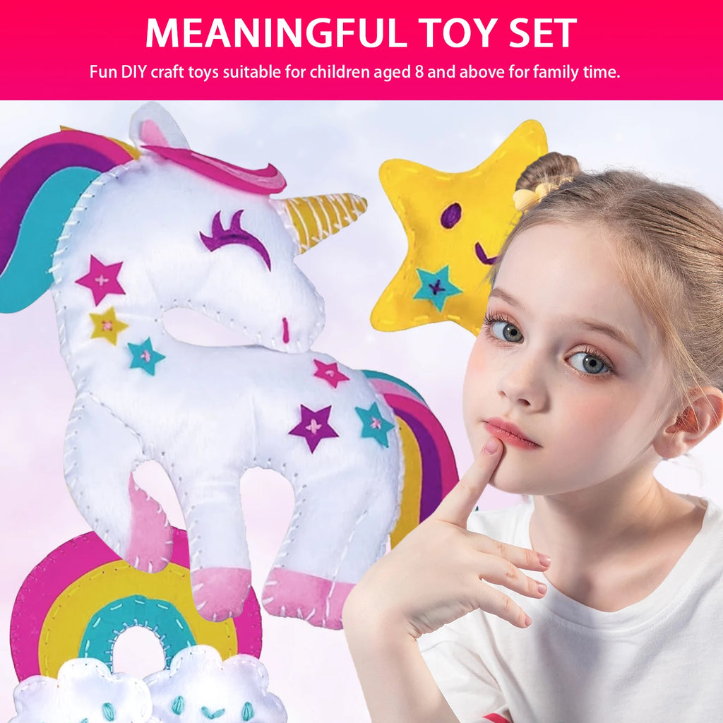 9/8/5Pcs Kids Sewing Kit DIY Felt Sewing Craft Kit Preschool Educational Toy Plush Animals For Kids Beginners Art Christmas Gift