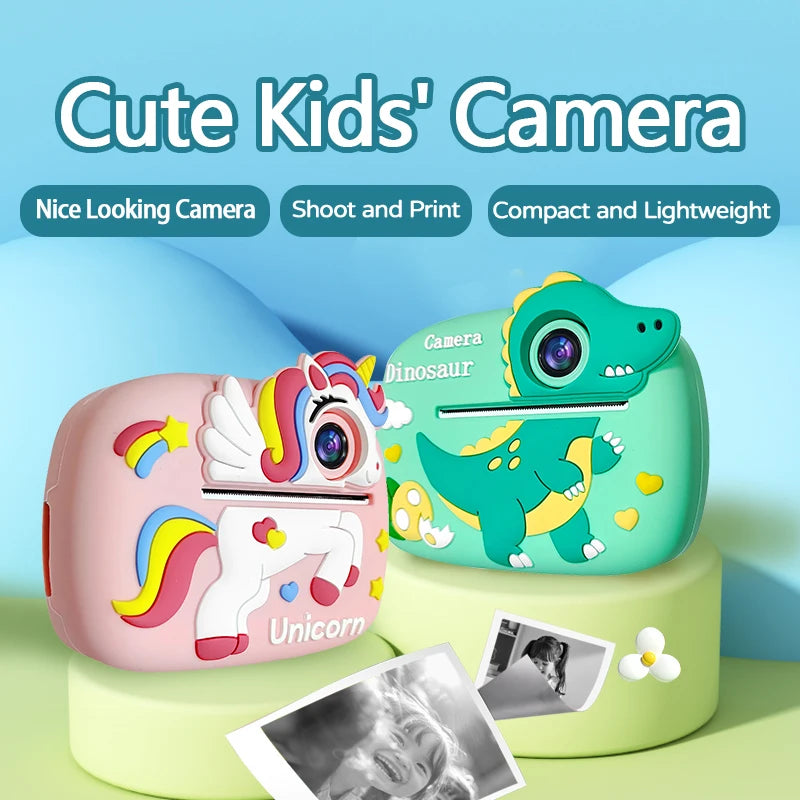Birthday Gift Set Kids Photo Digital Camera Printer with Games Mini Digital Video Child Instant Print Camera Girl Boy Christmas