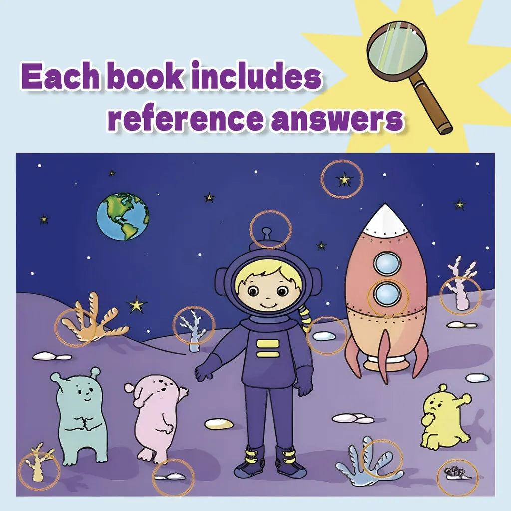 Spot the Difference Puzzle Books for Kids—8-Book Set (Shapes, Colors, Daily Life, Stories, Animals, Plants) — Find Activity