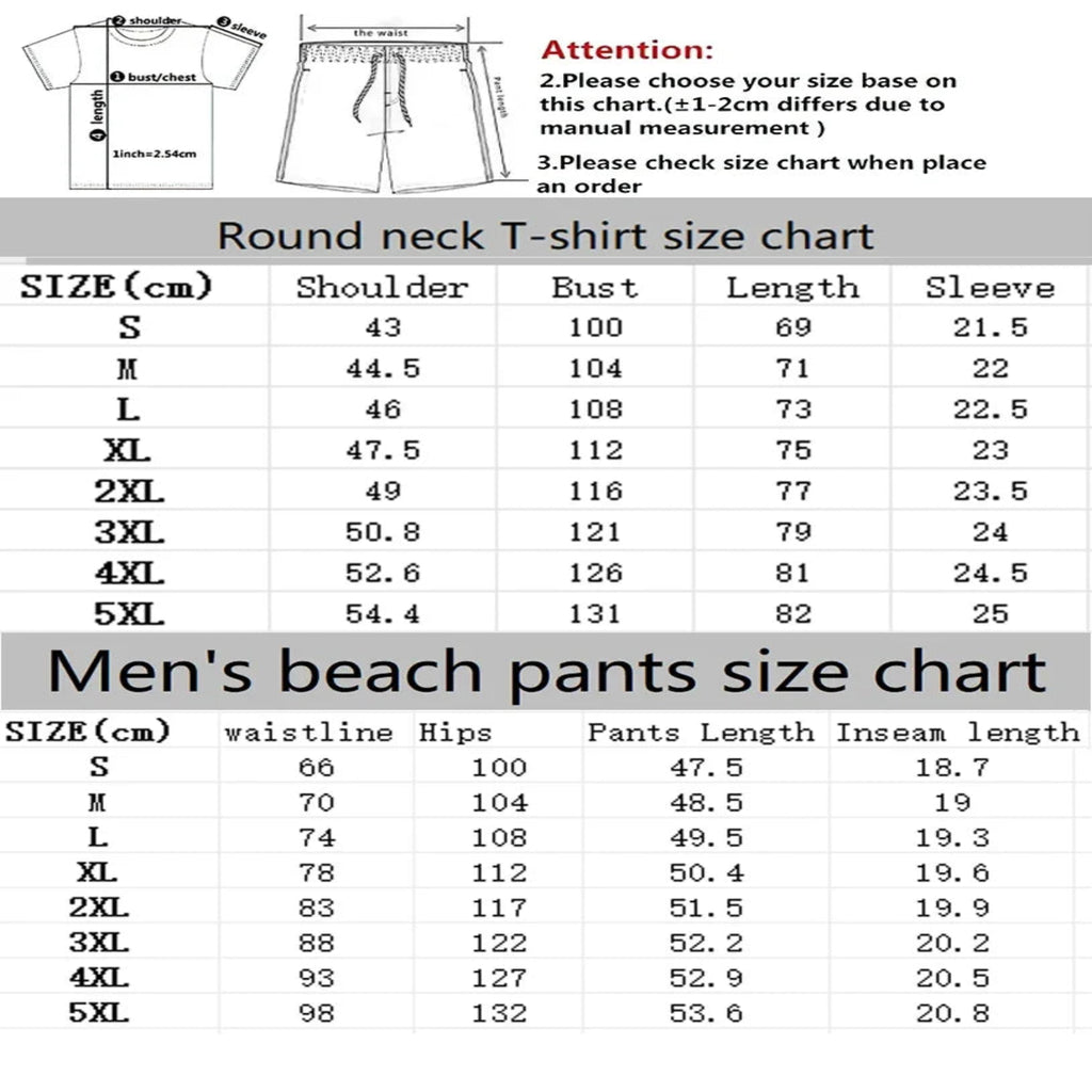 3D printed Beach Short Sleeved Shirt Shorts Set
