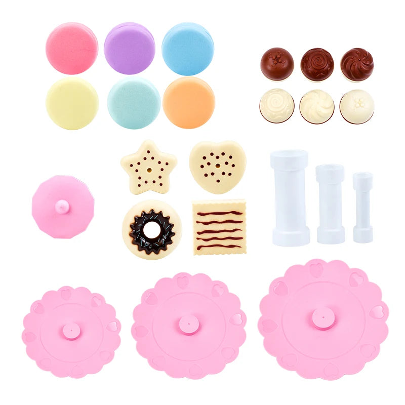 23PCS Children Kitchen Set Birthday Cake Toy Girl Simulation Food Cookies Chocolate Kids Education Play House For 3 Years Gifts