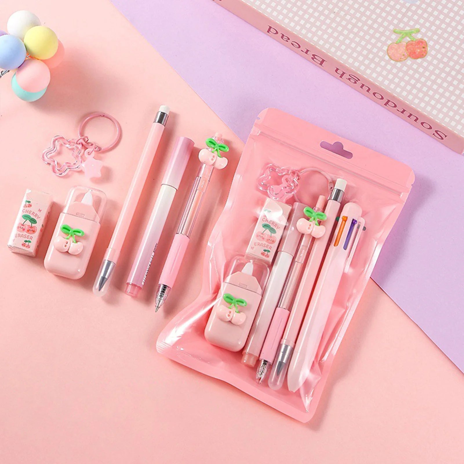 7 pcs/set Colorful School Stationary Kits