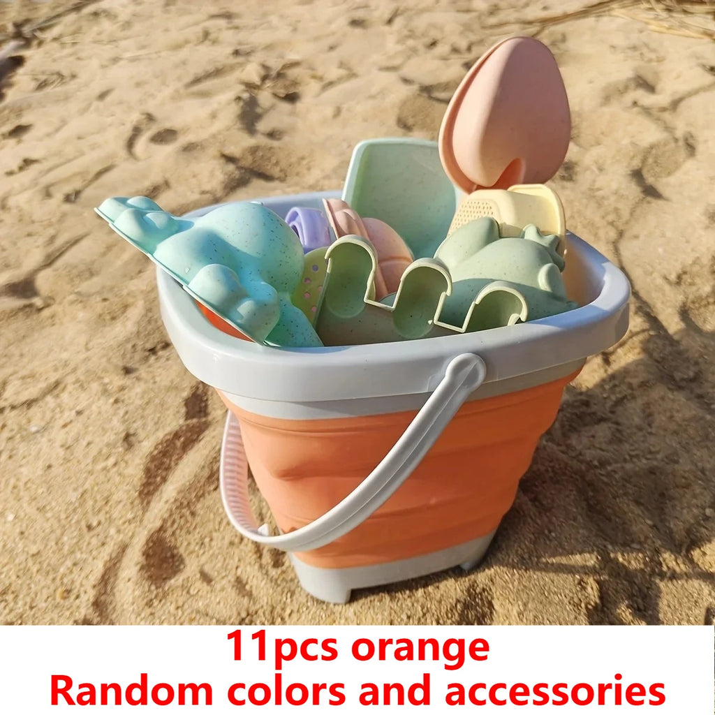 Kids Beach Sand Toys Set Beach Toys Sand Molds Beach Bucket Beach Shovel Tool Kit Sandbox Toys for Toddlers Outdoor Play Gift