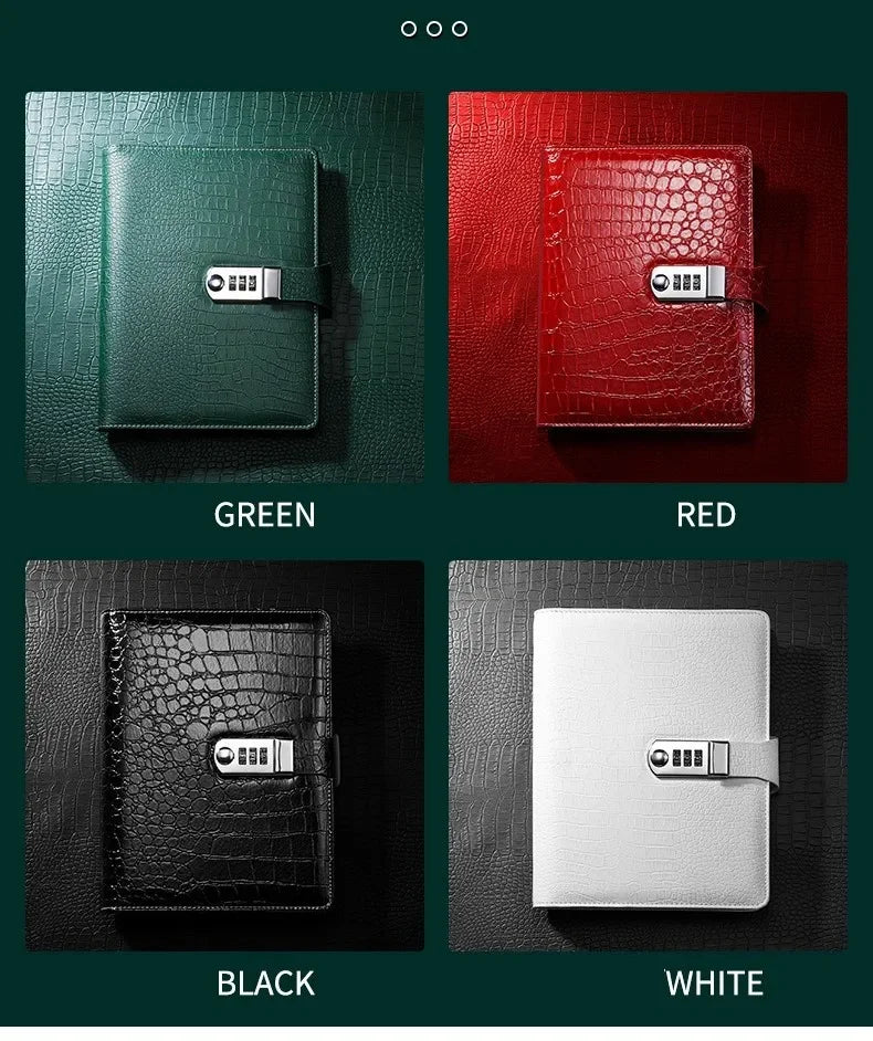 Crocodile Stripe Loose Leaf Notebook Password Book