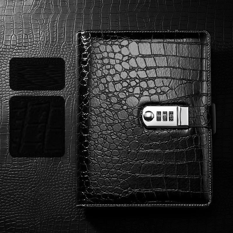 Crocodile Stripe Loose Leaf Notebook Password Book
