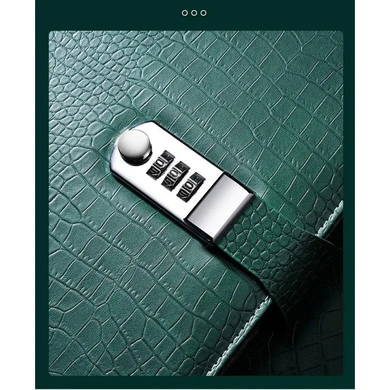 Crocodile Stripe Loose Leaf Notebook Password Book
