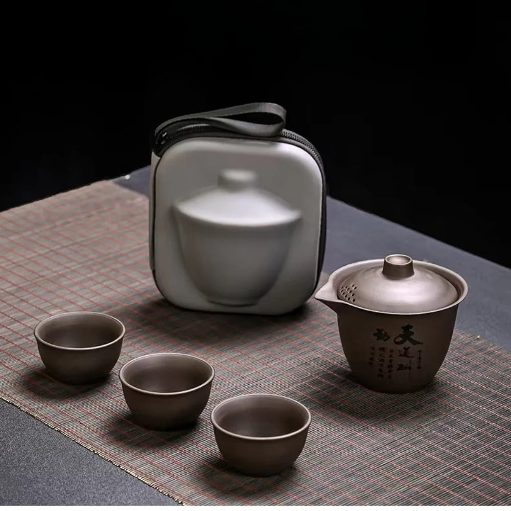 Ceramic Portable Traveling Tea Set
