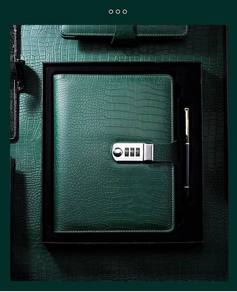 Crocodile Stripe Loose Leaf Notebook Password Book