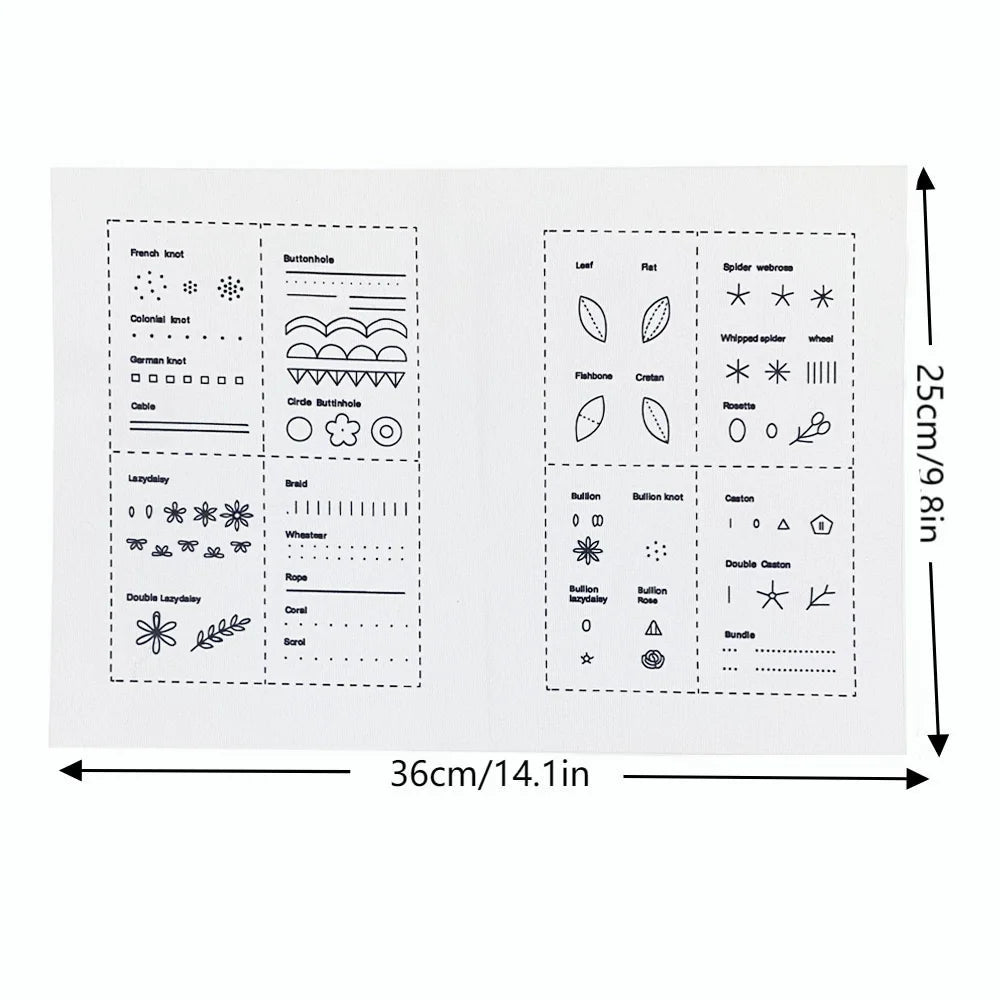 DIY Stitches Book with Patterns Sewing Kit