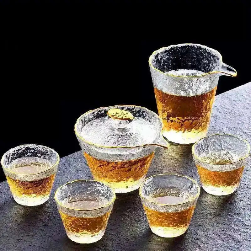High Quality Hammer Glass Tea Set