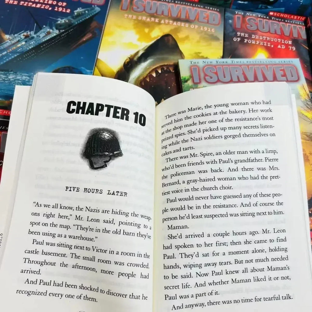 22 Books/Set I Survived English Reading Books Disaster History Survival Novel Escape Guide Children's Science Chapters Books