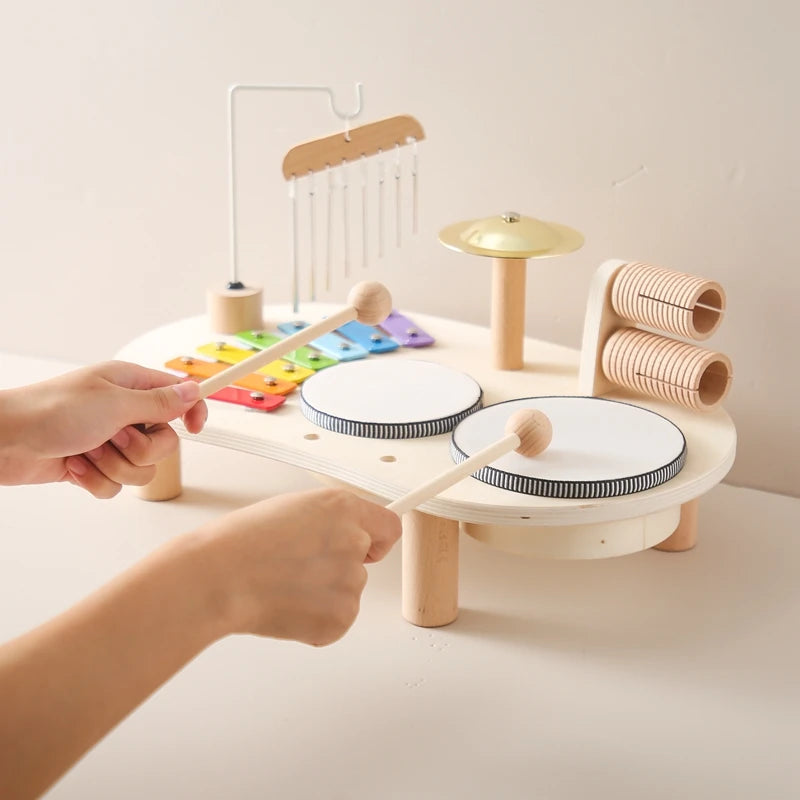 Kids Kitchen Toy Set Wooden Coffee Maker Set Simulation Cookie Maker Kit Pretend Play Educational Toy Block Educational Toy Gift