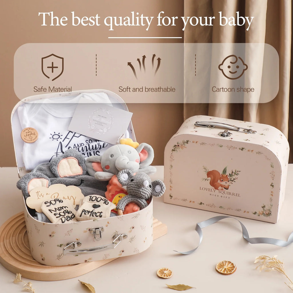 Premium Baby Girl Gift Basket Set - Perfect for Baby Shower Baby Birth, Includes Clothes, Toys & More Photography Accessories