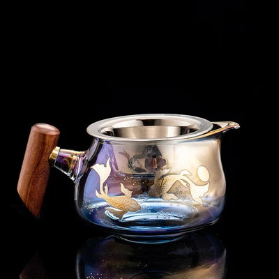 Colorful Glass Teacup Set