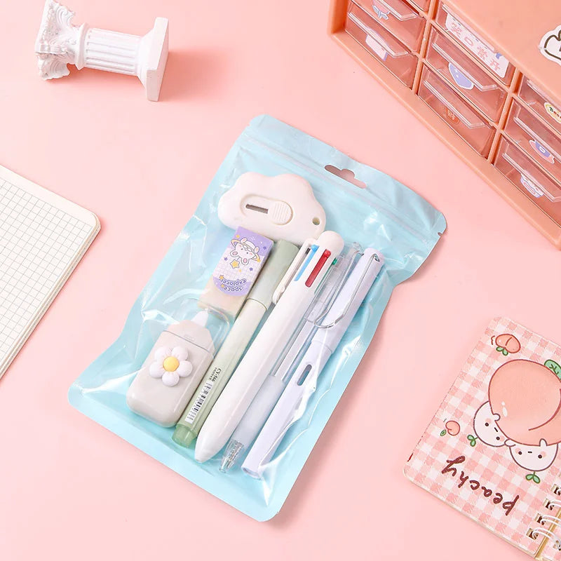 Stationery Set 7-Piece Gift Packs High Value Students Opening Graduation Gift Learning Stationery Companion Gift