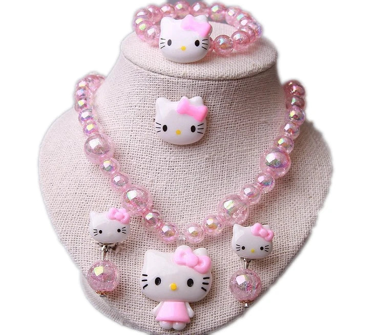 4-Pcs Cartoon Kawaii Hello Kitty Set