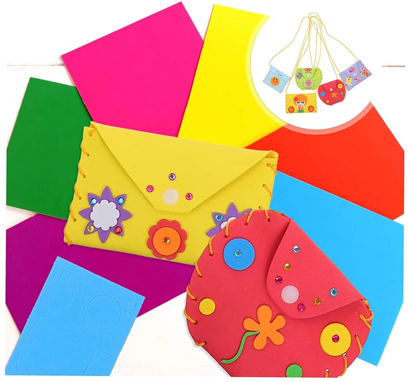 Sew Your Own Purses Sewing Bags Kit Kids Craft Girls Beginners Supplies Party Favors Group Activities Project for Preschool Gift