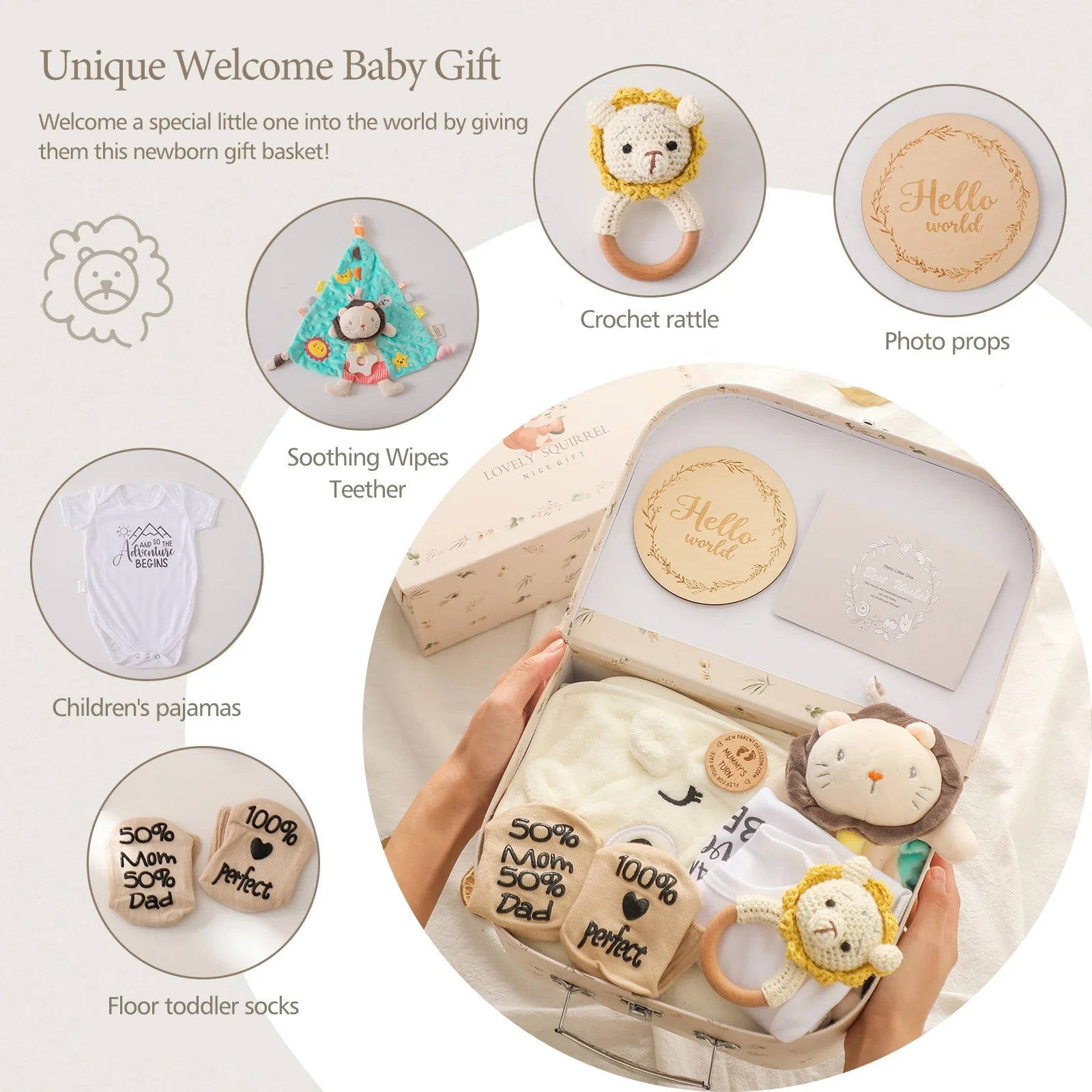 Premium Baby Girl Gift Basket Set - Perfect for Baby Shower Baby Birth, Includes Clothes, Toys & More Photography Accessories