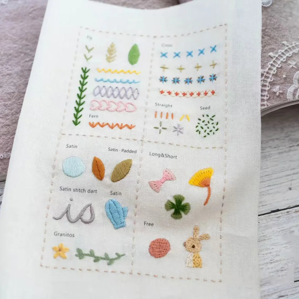 DIY Stitches Book with Patterns Sewing Kit