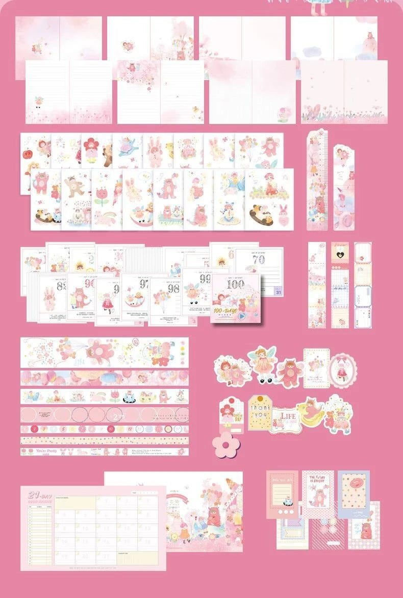 Cute Cartoon Fairy Tale Style Hand Ledger Gift Box Set