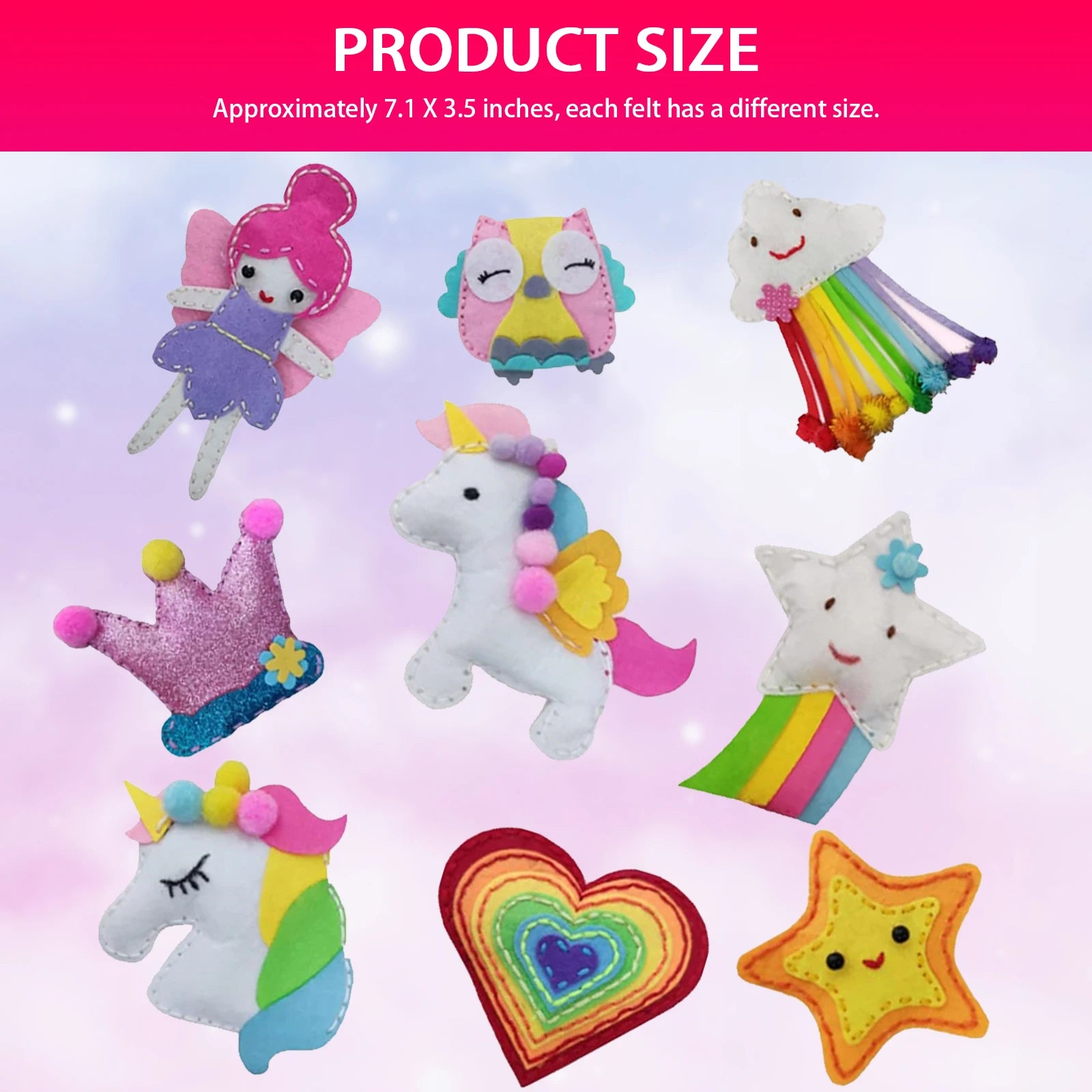 9/8/5Pcs Kids Sewing Kit DIY Felt Sewing Craft Kit Preschool Educational Toy Plush Animals For Kids Beginners Art Christmas Gift