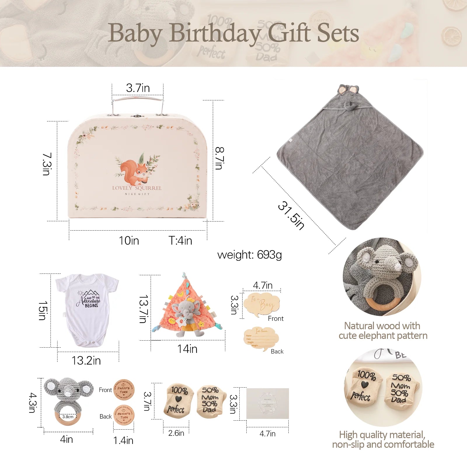 Premium Baby Girl Gift Basket Set - Perfect for Baby Shower Baby Birth, Includes Clothes, Toys & More Photography Accessories