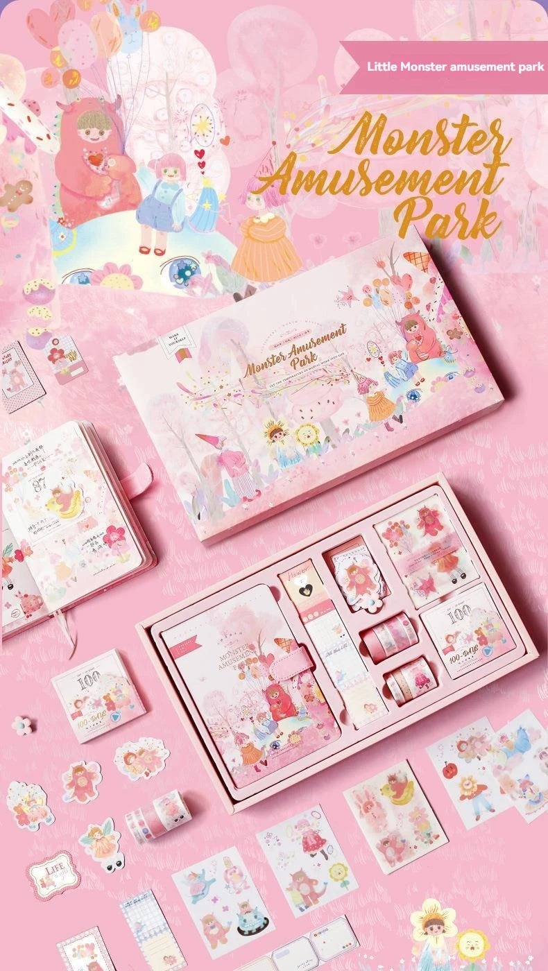 Cute Cartoon Fairy Tale Style Hand Ledger Gift Box Set