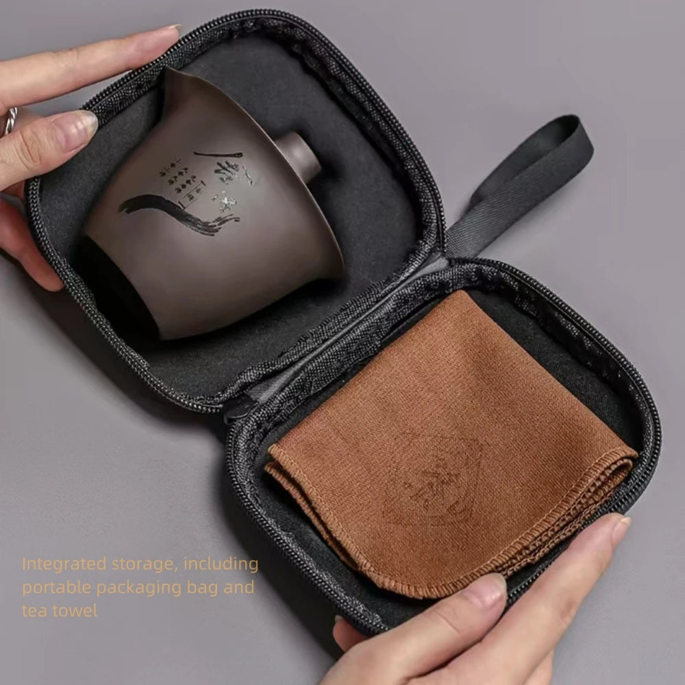 Ceramic Portable Traveling Tea Set