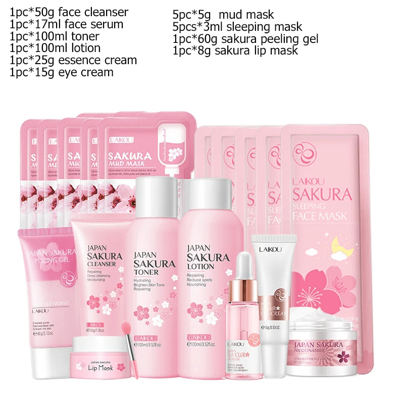 Sakura Facial Cleaner Skin Care Set
